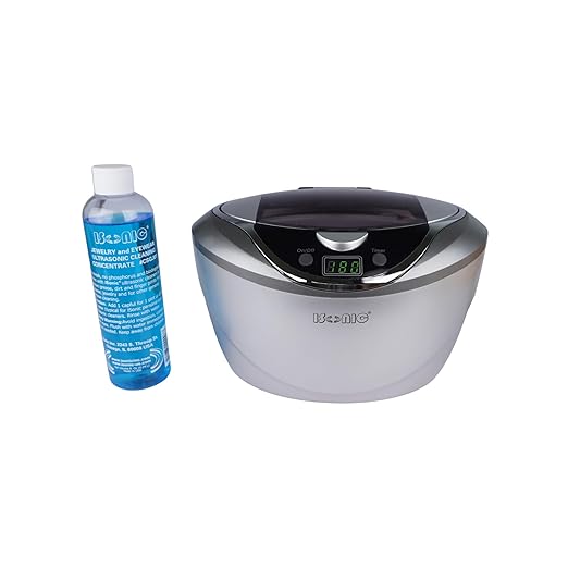 iSonic® Ultrasonic Jewelry Cleaner D2840 with Cleaning Solution Concentrate CSGJ01, 110V