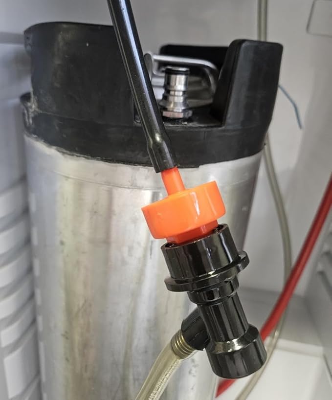 Beer Keg Line Beer Cleaning kit with 4oz Beer Line Cleaner - Hand Pump Pressurized - Easy Safe to Use Keg Cleaner - Brush Faucet Plug - With Ball Lock Keg Adapter
