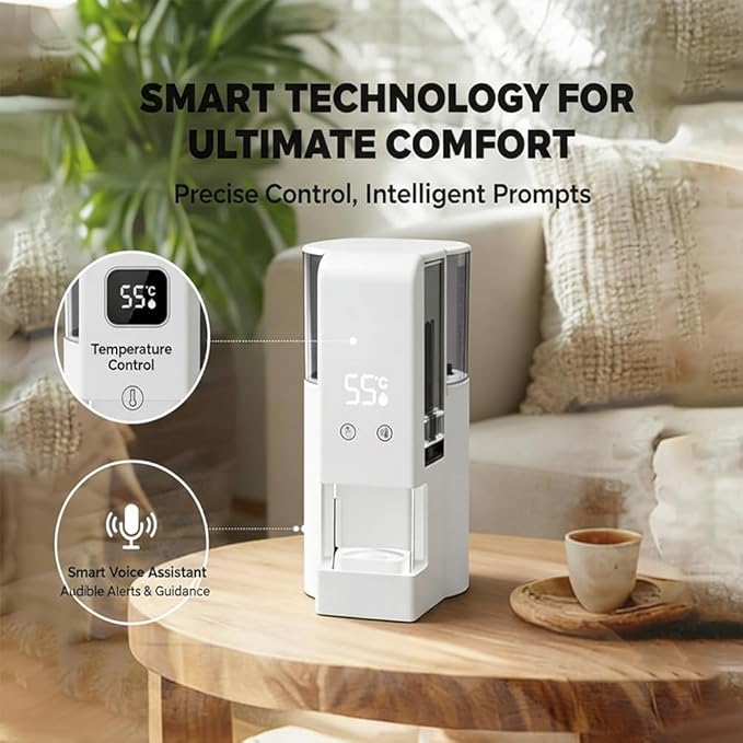 Hot Face Towel Heater Machine, Automatic Disposable Towel Warmer with Steam, 5-Second Heating, 55°C Constant Temperature, Portable Face Towel Steamer