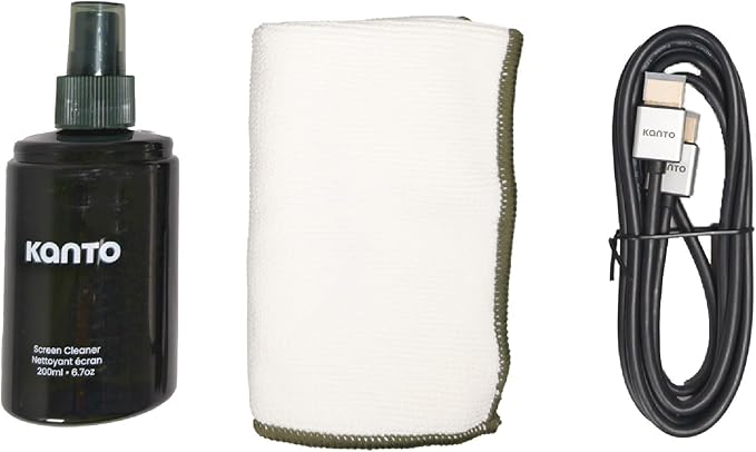 Kanto HT6-KIT Screen Cleaning Kit with Screen Safe Cleaning Spray, Microfiber Cloth and HDMI 2.1 Cable