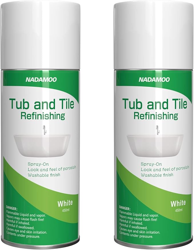 NADAMOO Tub and Tile Repair Kit + Spray Paint （2 cans）