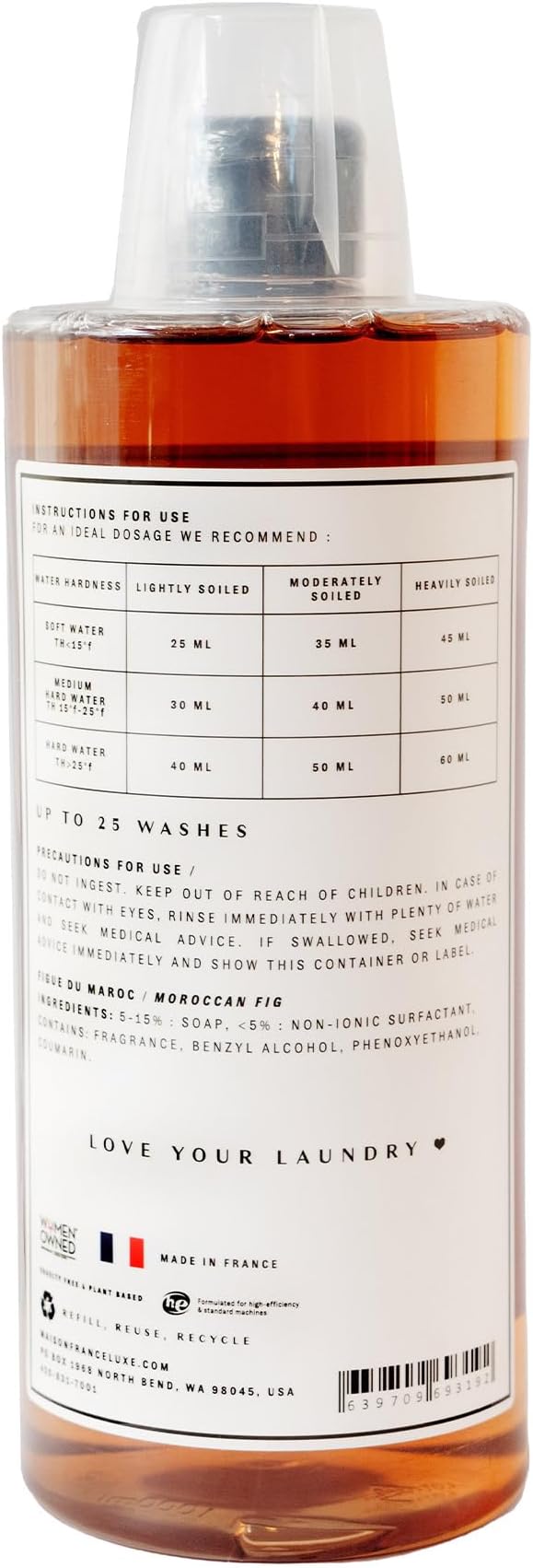 The Laundry Evangelist Gentle Laundry Detergent, Enzyme-Free Plant-Based Wash for Delicate Fabrics, Safe for Silk, Wool & Fine Garments, Moroccan Fig Scent, 33.3 fl oz