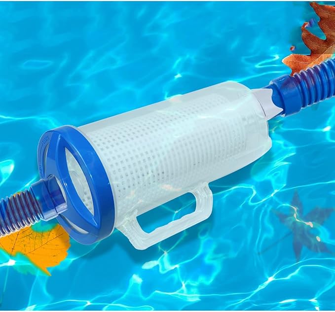 Large Pool Leaf Catcher,Leaf Canister for Pool Vacuum, in-line Pool Filter Canister with Mesh Basket, Compatible with Hayward Automatic & Manual Suction Pool Cleaners