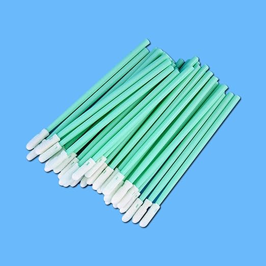 500-Pack 2.5mm Fiber Optic Cleaning Swabs, Round Tip for SC/ST Connectors and Optical Equipment Maintenance, Lint-Free