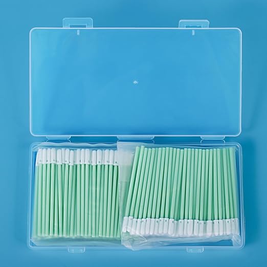 Round Foam Tip Swabs for Cleaning 2.5mm SC/ST Fiber Optic Connectors, Camera Lenses and PCB Boards, 200pcs