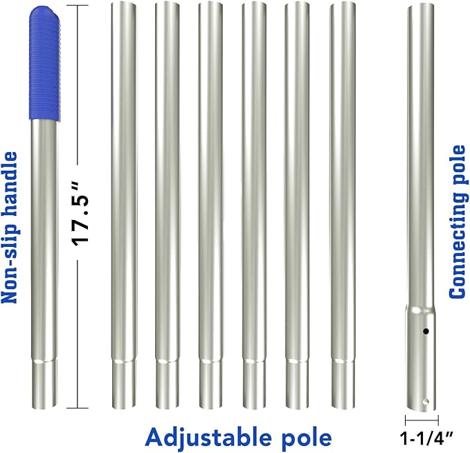 POOLWHALE Pool Skimmer Net with 10ft Pool Pole