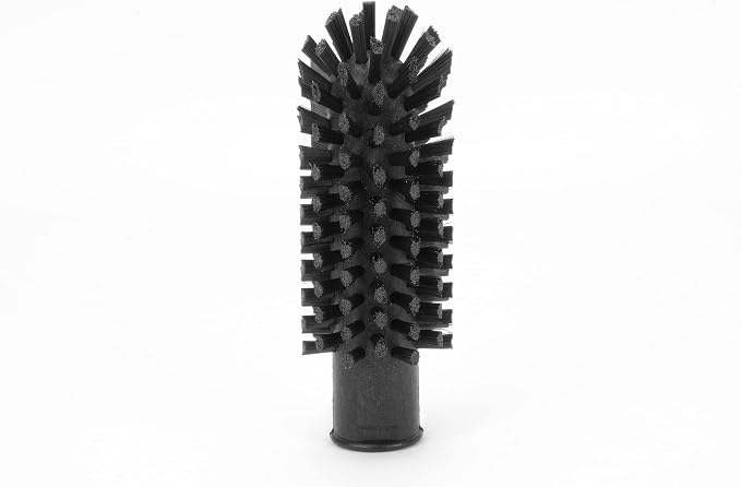 SPARTA Industrial Tank Brush Head Pipe Brush Head, Drain Brush with 3/4" Thread Hole (Handle Not Included) for Commercial Use, Plastic, 2 x 5.7 Inches, Black (Pack of 6)
