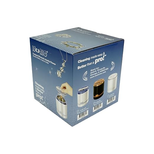 iSonic® Ultrasonic Jewelry Cleaner D1800-PW with Cleaning Solution Concentrate CSGJ01, 110V
