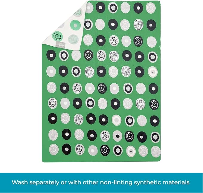 Skoy Kitchen Towel, 1-PK, 100% Recycled Polyester Towel for Dishes, Glassware, Cookware and Hands, Reversible Design, Absorbent Kitchen Towel, 18" x 24", Green
