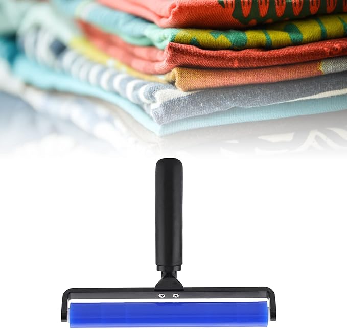 Kleefroller, Dust Removal Roller,Sticky Lint Roller with Cover Reusable Washable Travel Dust Picker Cleaner Remover Brush Value Set for Clothes, Pet,Hair,Debris,Bedroom, Living Room, Office(8 inches)
