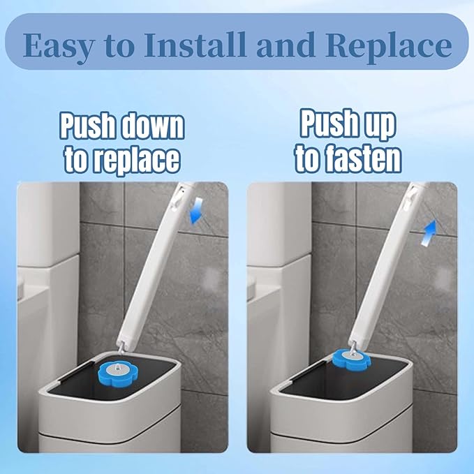 Disposable Toilet Brush,Toilet Bowl Brush with Holder,36 Refills Toilet Bowl Cleaner,Toilet Cleaning Supplies,Wall Mounted Toilet Wand Brush Kit for Cleaning and Bathroom Maintenance