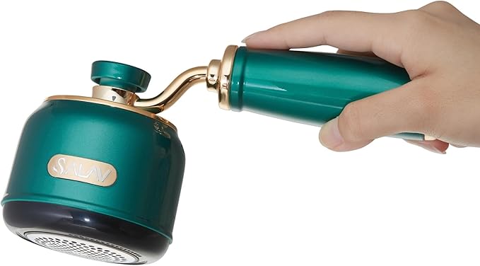 SALAV® Retro Edition Rechargeable Fabric Shaver and Lint Roller with 6-Blade System Removes Fuzz and Piling on Fabrics, with Charging Cable and Mini Brush (Emerald)