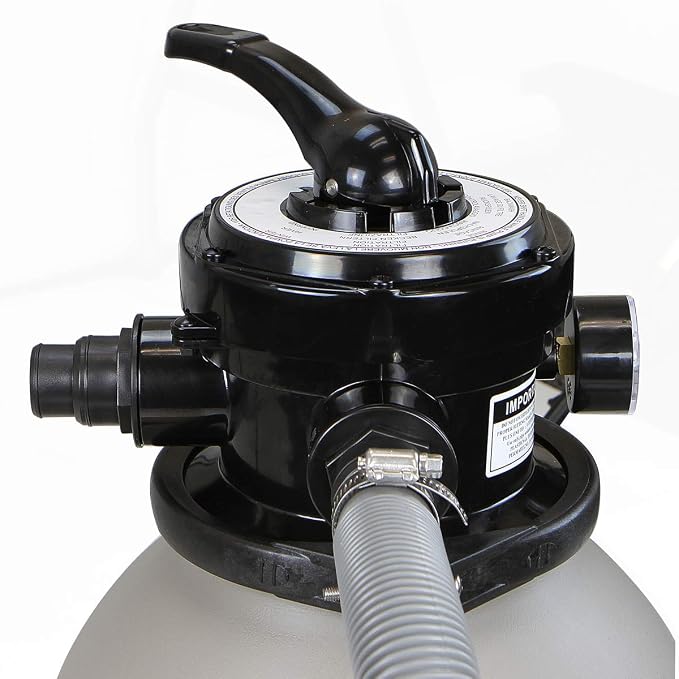 XtremepowerUS 13" Sand Filter Pump System for Above Ground Pools, 3/4 HP 2460 GPH Pool Pump with Timer, 4-Way Multi-Port Valve, for Pools Up to 10,000 Gallons