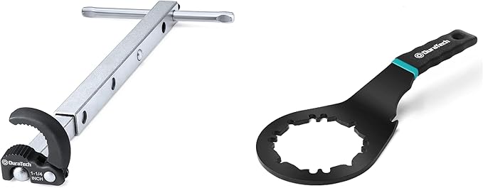 DURATECH Telescoping Basin Wrench & Sink Drain Wrench, Great for loosen and tighten strainer locknut
