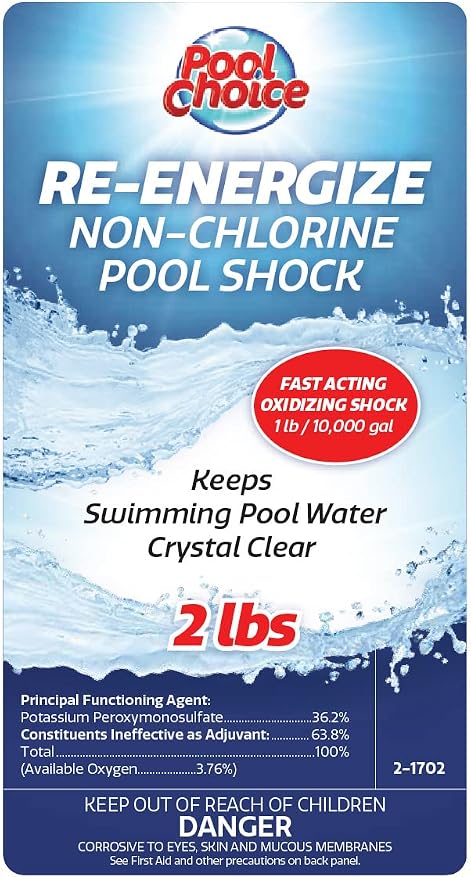 SpaChoice 2-Pounds Premium Re-Energize, Non Chlorine Pool Shock, Made in USA