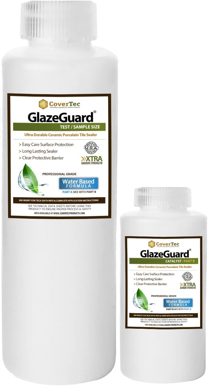 CoverTec GlazeGuard Matte (Sample) Ceramic & Porcelain Tile, Grout Sealer Flat Finish (3 oz Sample Kit)