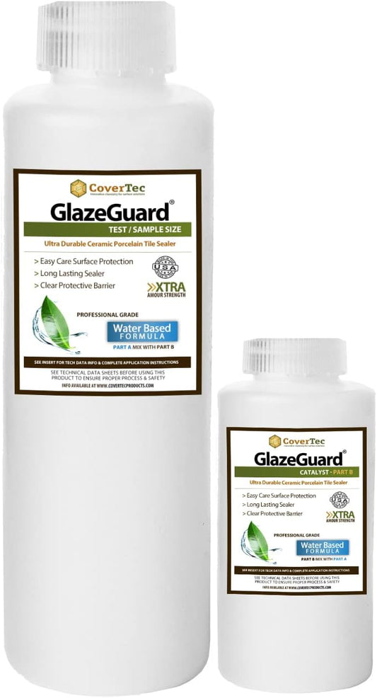 CoverTec GlazeGuard Matte (Sample) Ceramic & Porcelain Tile, Grout Sealer Flat Finish (3 oz Sample Kit)