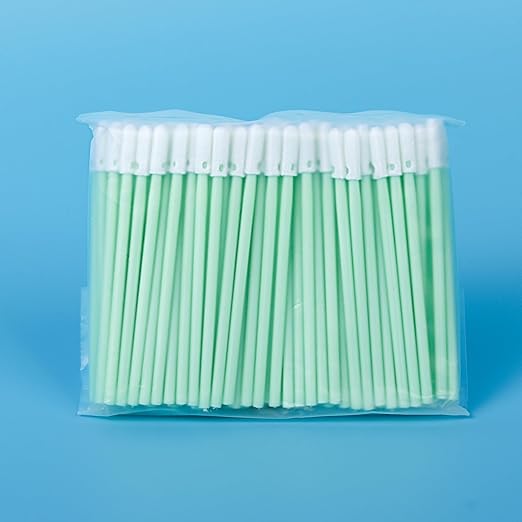 2.5mm Fiber Optic Cleaning Swabs with Round Foam Tip for SC/ST Connectors, Optical Lens and Electronics, Lint-Free, 100pcs