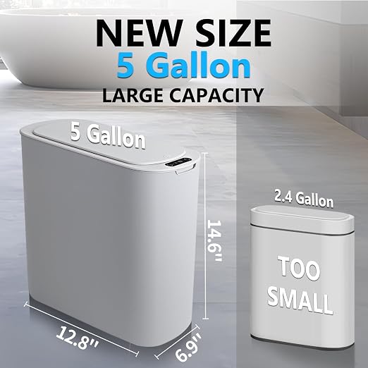 5 Gallon Trash Can with Trash Bags Drawstring