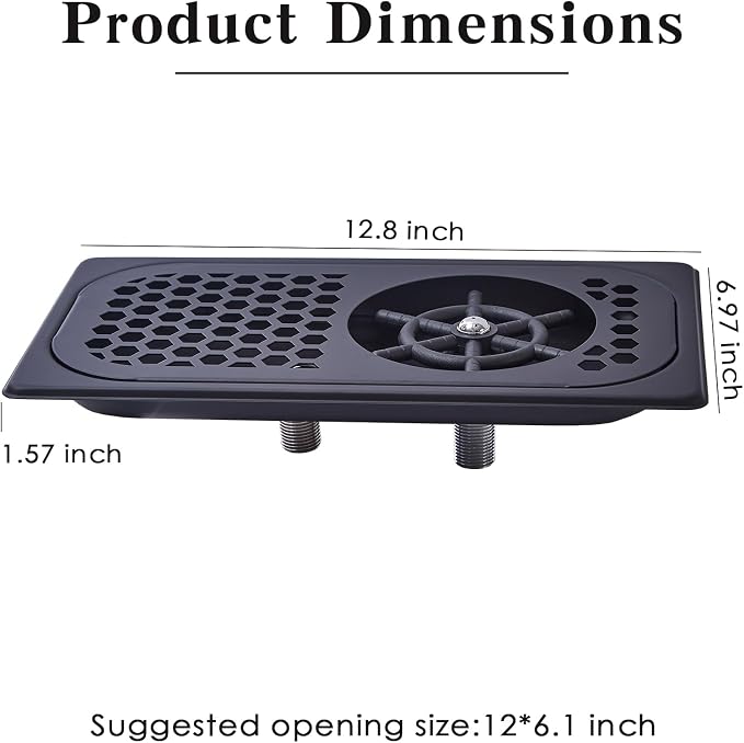 Household And Commercial Stainless Steel Automatic Cup Washer, Glass Washer, Pitcher Rinsers，Suitable For Coffee Shops, Bars, Beverage Shops ﻿(Black)