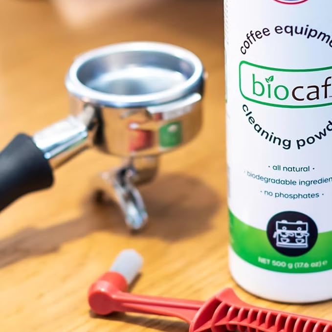Biocaf Espresso Machine Milk Cleaning Liquid - 1 Liter - Safe Biodegradable Phosphate-Free and Odorless for Auto-Frother, Steam Wands, and Milk Vessels, Such as Steel Pitchers