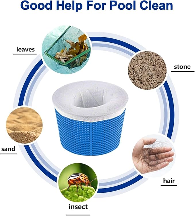 150 Pack Pool Skimmer Socks for Pool Filters, Filters Baskets and Skimmers to Filter Debris and Leaves, Protact Filter System of Inground and Above Ground Pools