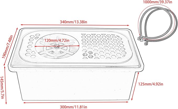 DIBTSA Pitcher Rinser with Base and Drip Tray, Stainless Steel Countertop Glass Rinser Cup Washer Sink with Side Spray,13.38" x 7.48" x 5.7", Silver B