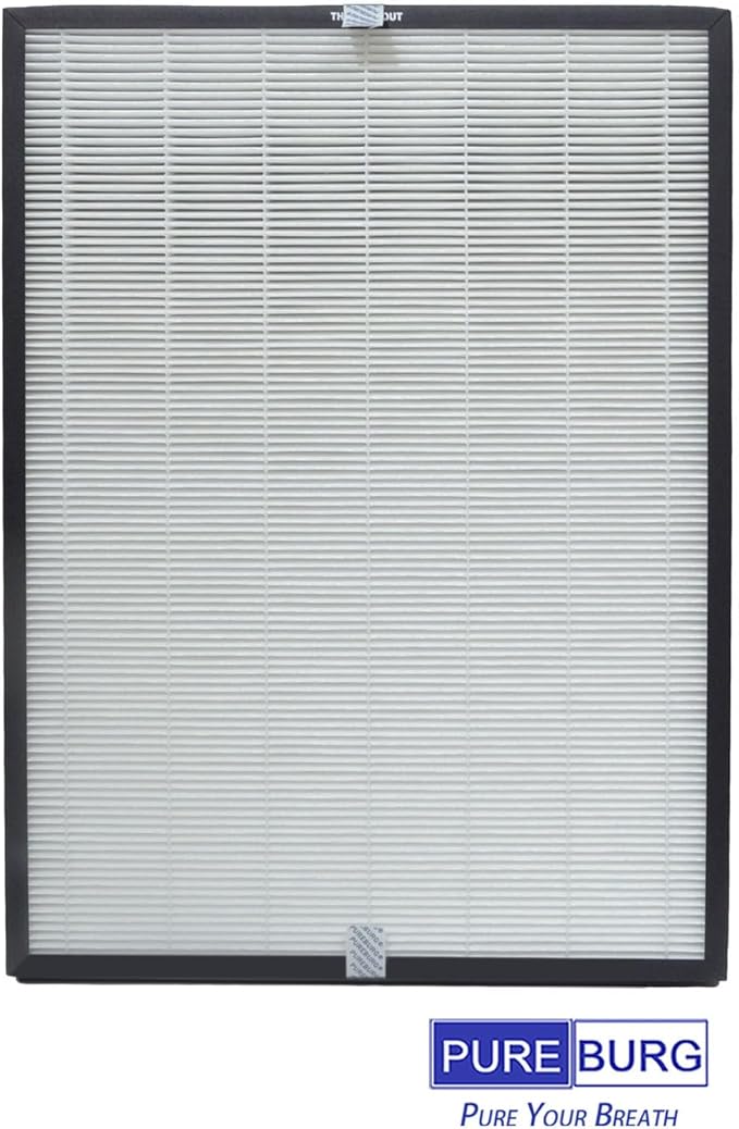 PUREBURG RF09550 Replacement Filter Compatible with AprilAire Clean 9550 Air Purifier,1-Pack H13 HEPA Activated Carbon 3-Stage Filtration Air Clean Dust VOCs Odor