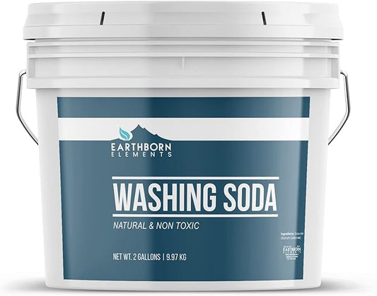 Earthborn Elements Washing Soda 2 Gallon Bucket, Soda Ash, Sodium Carbonate, Non-Toxic Laundry Booster