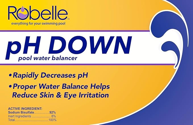 Robelle 40-Pounds Premium pH Down for Pools, Concentrated Sodium Bisulfate, Made in USA