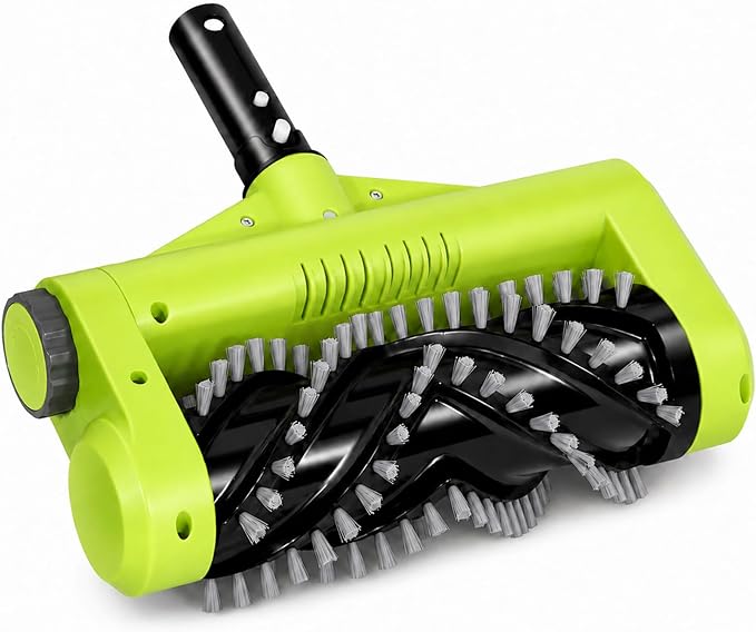 Sepetrel Electric Pool Brush Head, Cordless Motorized Pool Scrubber for Inground & Above Ground Pools, IPX8 Waterproof Shaftless Magnetic Drive Roller Brush for Waterline & Wall Cleaning