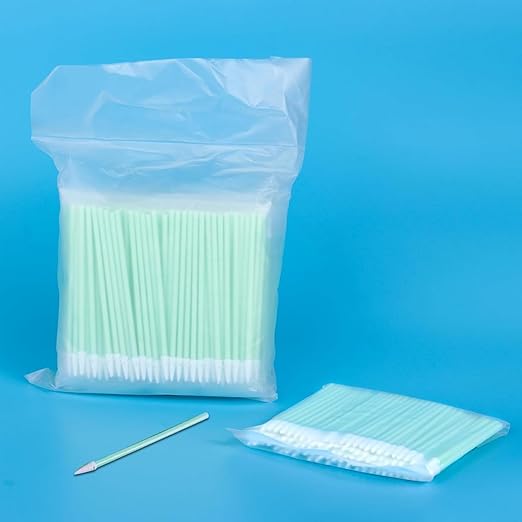Lint-Free Pointed Foam Swabs for 1.25mm Fiber Optic (LC/MU) Connectors, Electronics Repair, Camera Cleaning and PCB Maintenance, 1000pcs