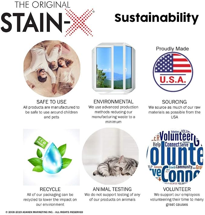 STAIN-X Cleaner | Effective Stain Remover for Laundry, Carpet, Clothing, Upholstery and Other Washable Fabrics - Value Pack (128 oz)