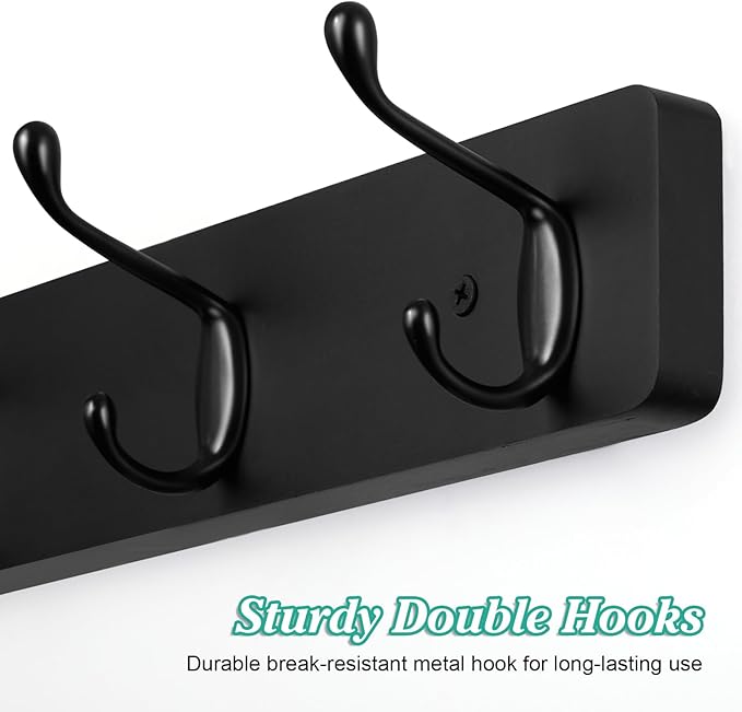 OUTNILI Broom Holder and Coat Rack Wall Mount Bundle