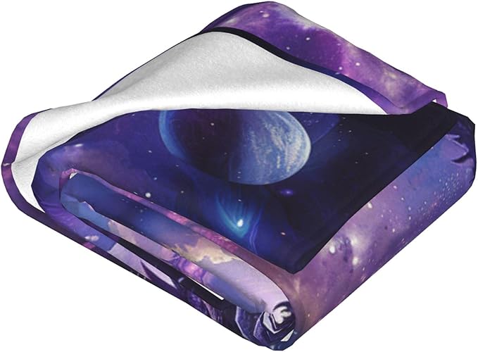 Space Dragon Blanket Blue Cool Dragon Decor Throw Blanket Cozy Plush Flannel Fleece Warm Soft Lightweight Fuzzy Blanket Dragon Lovers Gifts for Boys Girls Teens Women for Bed Sofa Couch 50"X60"