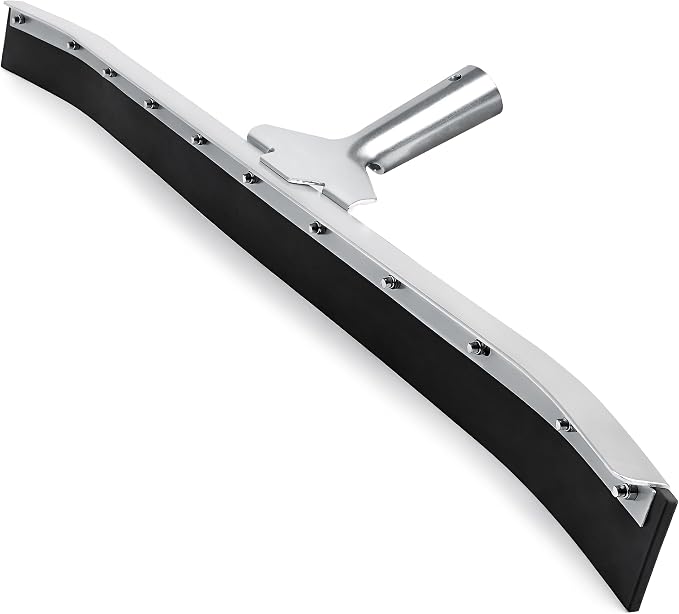 DSV Standard Curved Floor Squeegee 36’’, Rubber Blade Garage Squeegee, Taper Pole Connection - Handle Sold Separately for Tiles, Concrete and Asphalt