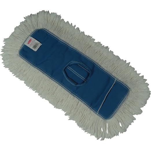 Rubbermaid Commercial Products 24" Disposable Cut-End Blend Dust Mop, Green, for Hard Floors Including Hardwood, Vinyl, Tile, and Laminate