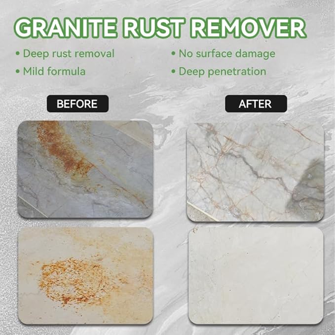 Rust Stain Remover 500ml Marble Cleaner Tile Rust Remover Granite Care Agent Nature Stone Care Agent - Professional and Powerful in Removing Rust From Granite, Tile and Marble