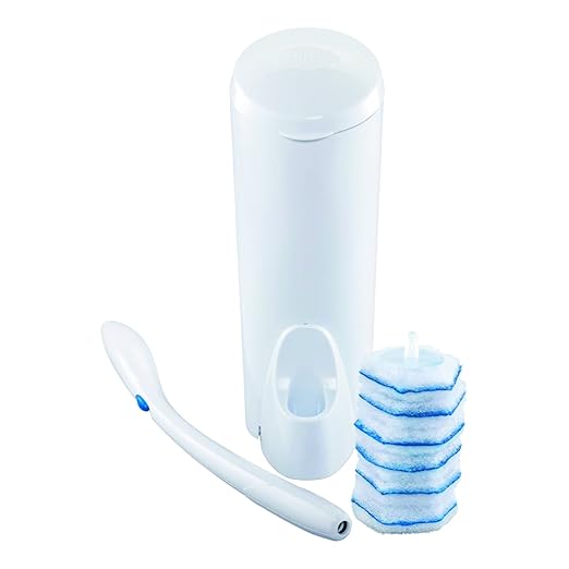 Clorox 03191CT Toilet Wand Disposable Toilet Cleaning Kit: Handle, Caddy & Refills, White (Case of 6)