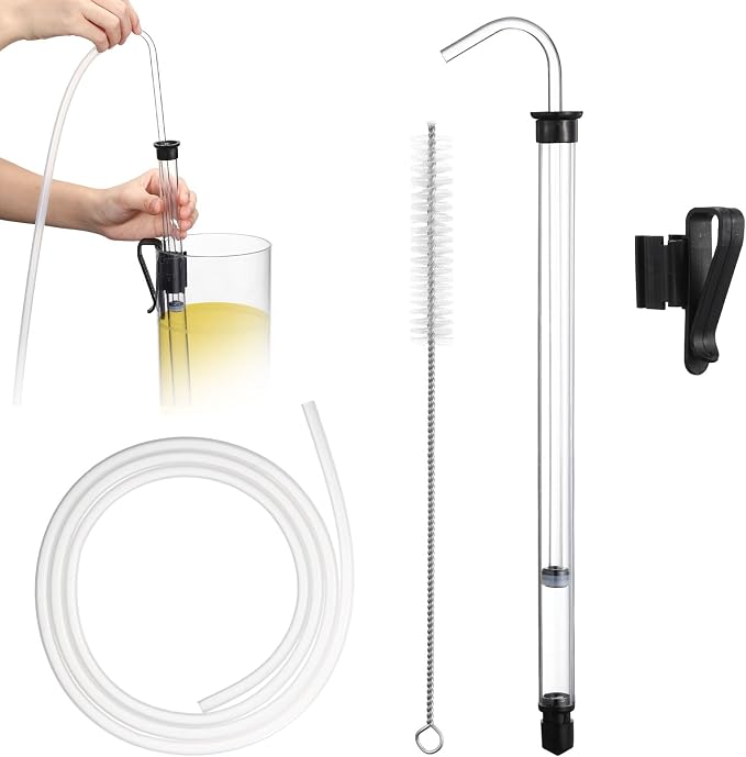LemonRoad Wine Siphon Kit, Siphon for Wine Makings with 14'' Auto Pump, 6 Ft Tubing, Cleaning Brush, Clamp for Small Batch Beer Kombucha Mead Home Brewing Equipment