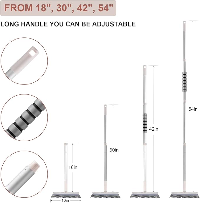 Dusters for Cleaning and Grout Brush with Long Handle Kit