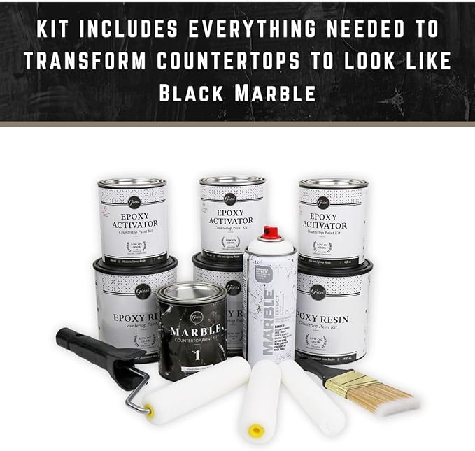 Giani Marble Easy Epoxy Countertop Paint Kit (Belgotta Black)