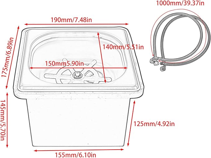 DIBTSA Pitcher Rinser with Base, Stainless Steel Countertop Glass Rinser Cup Washer Sink with Side Spray, 7.48" x 6.89" x 5.7", Silver
