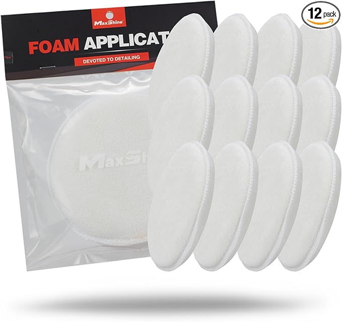 Maxshine UFO Microfiber Wax Applicator Series for Car Detailing Polishing, 5 inch, 12 Pieces