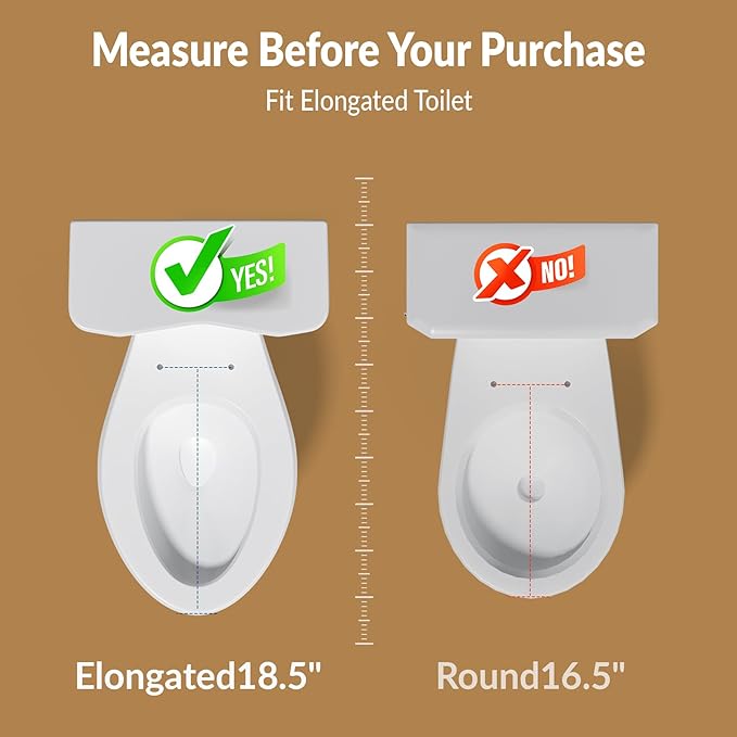 Bidet Toilet Seat Non-Electric,Fits Elongated Toilets - Soft Close Lid,Quick-Release for Easy Cleaning - Dual Nozzle System with Self Cleaning,Adjustable Water Pressure