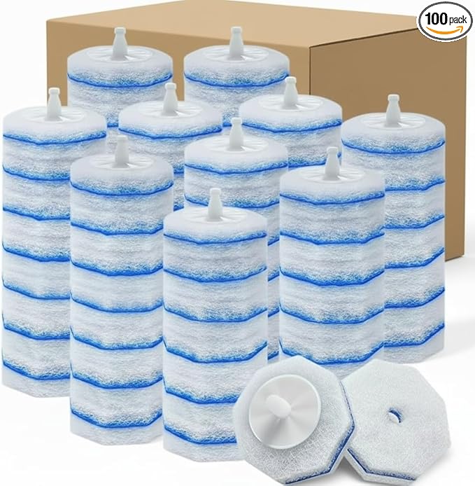 100 Count Toilet Wand Refills for Clorox, Disposable Toilet Brush Compatible with Clorox ToiletWand Cleaning System, Upgrade Toilet Bowl Cleaner Refill Pads for Closestool Cleaning
