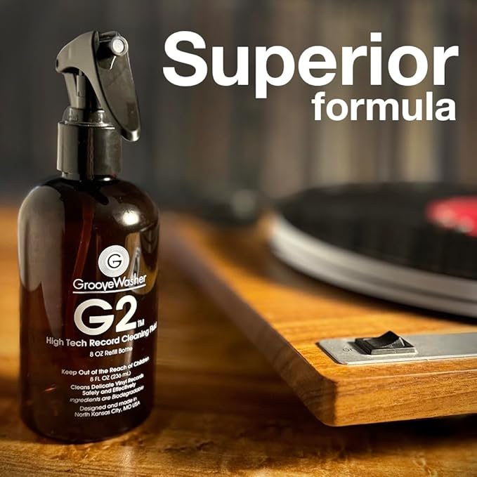GrooveWasher G2 Record Cleaning Fluid Refill Bottle, 8 fl oz