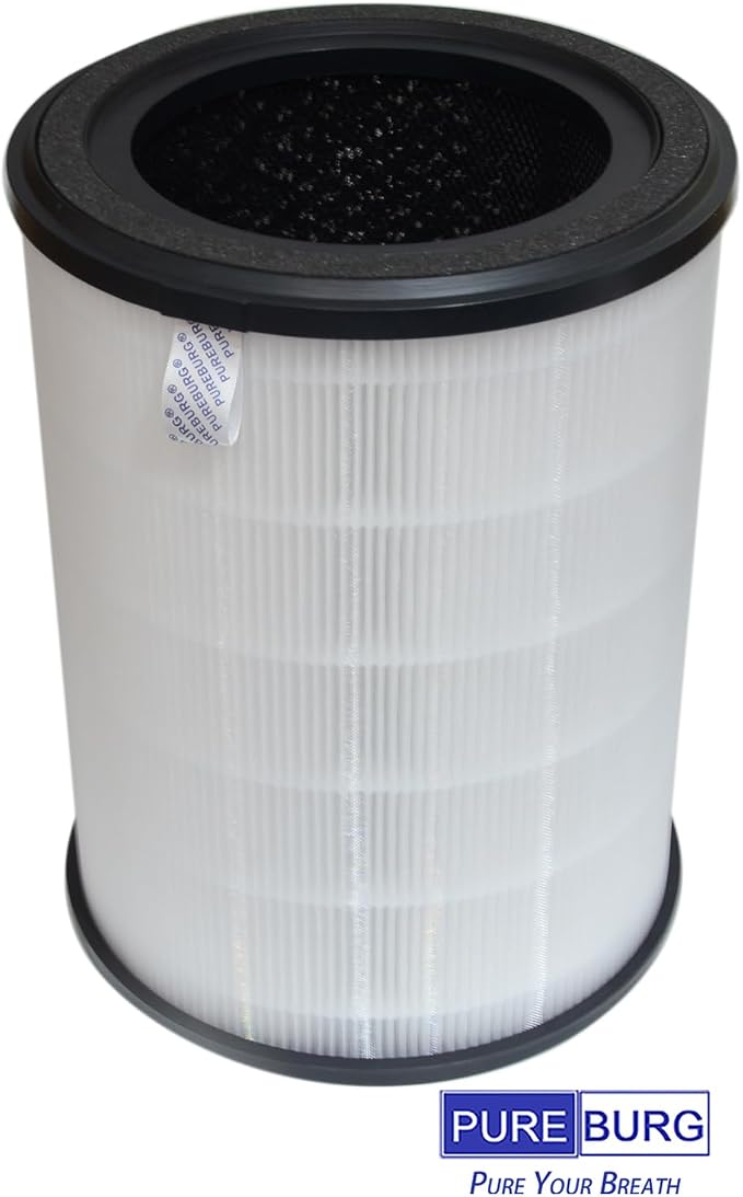 PUREBURG APF-28F Replacement Filter Compatible with IRIS USA WOOZOO APF-28 Air Purifier, H13 4-Stage Filtration Activated Carbon 2-in-1