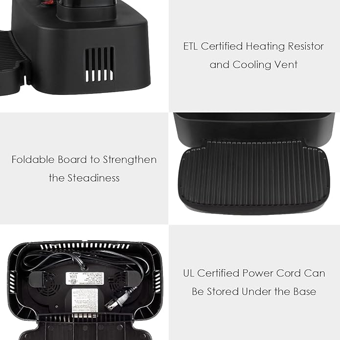 COSTWAY Electric Shoe Dryer, Double Free-Retractable Tubes for Boot, Glove, Suitable for Home, Hotel, Office