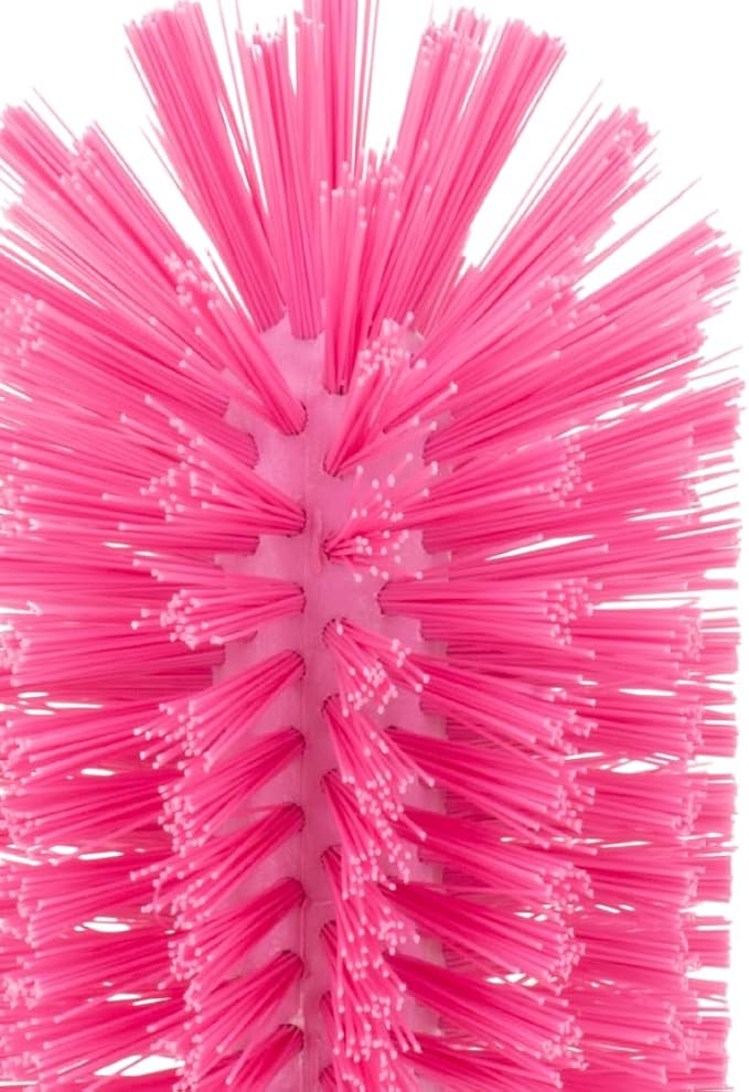 SPARTA Industrial Tank Brush Head Pipe Brush Head, Drain Brush with 3/4" Thread Hole (Handle Not Included) for Commercial Use, Plastic, 4 x 7.1 Inches, Pink (Pack of 6)